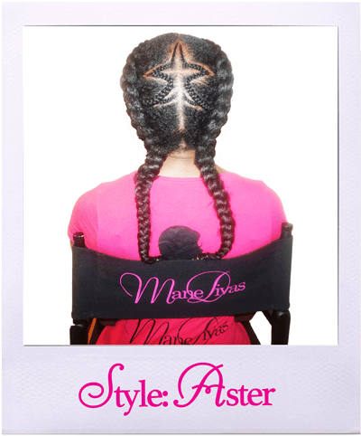 Aster hairstyle from the back